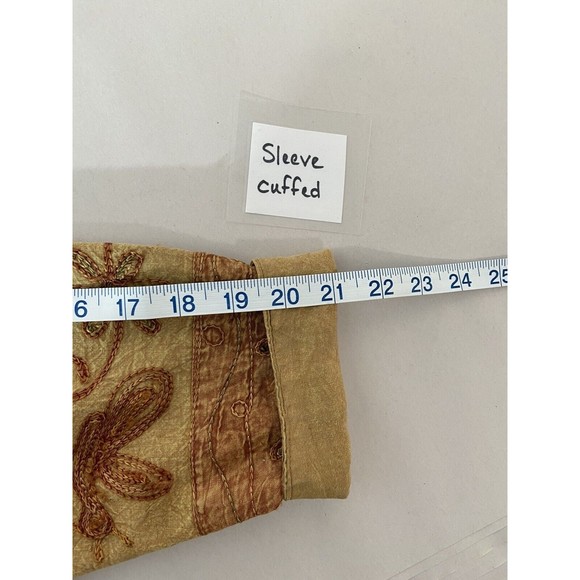 Vintage Orvis Kantha Jacket Womens Small Embroidered Elephant Lagenlook Artsy - Picture 9 of 16